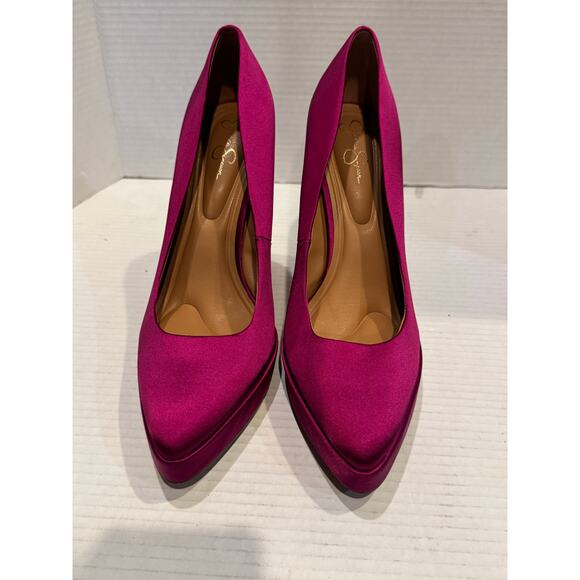 Jessica Simpson Womens Glynis Pointed Toe Platform Pump berry blast SIZE 10 NWOB - Picture 7 of 8
